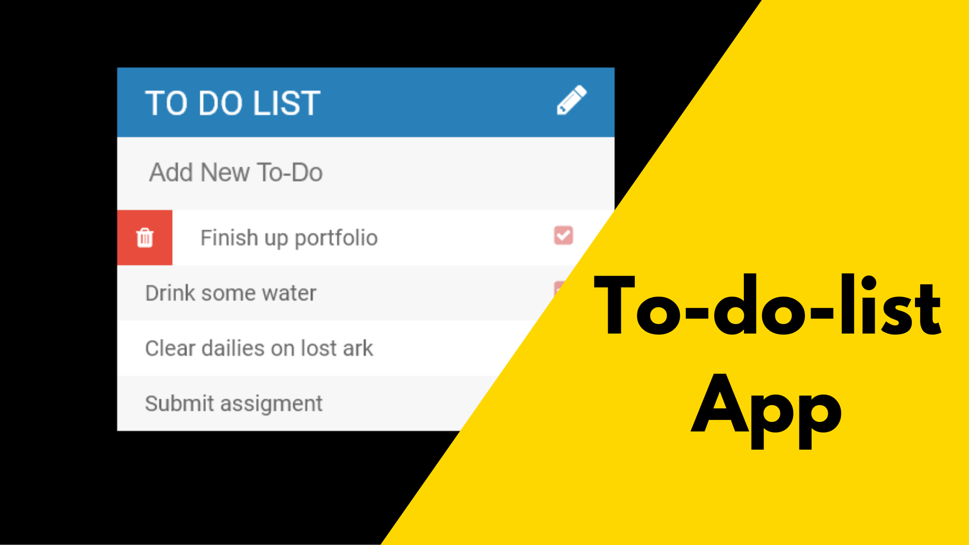 To do list app, to do list, simple app