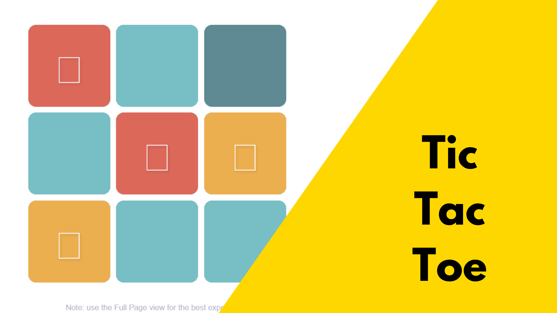 Tic tac toe, bingo, mini game